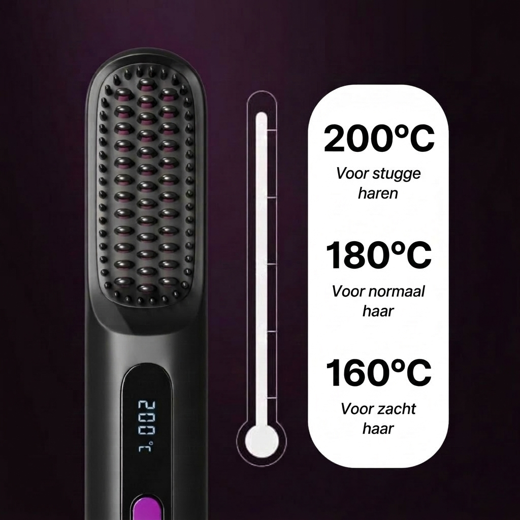 Intelligente stylingborstel voor kort haar