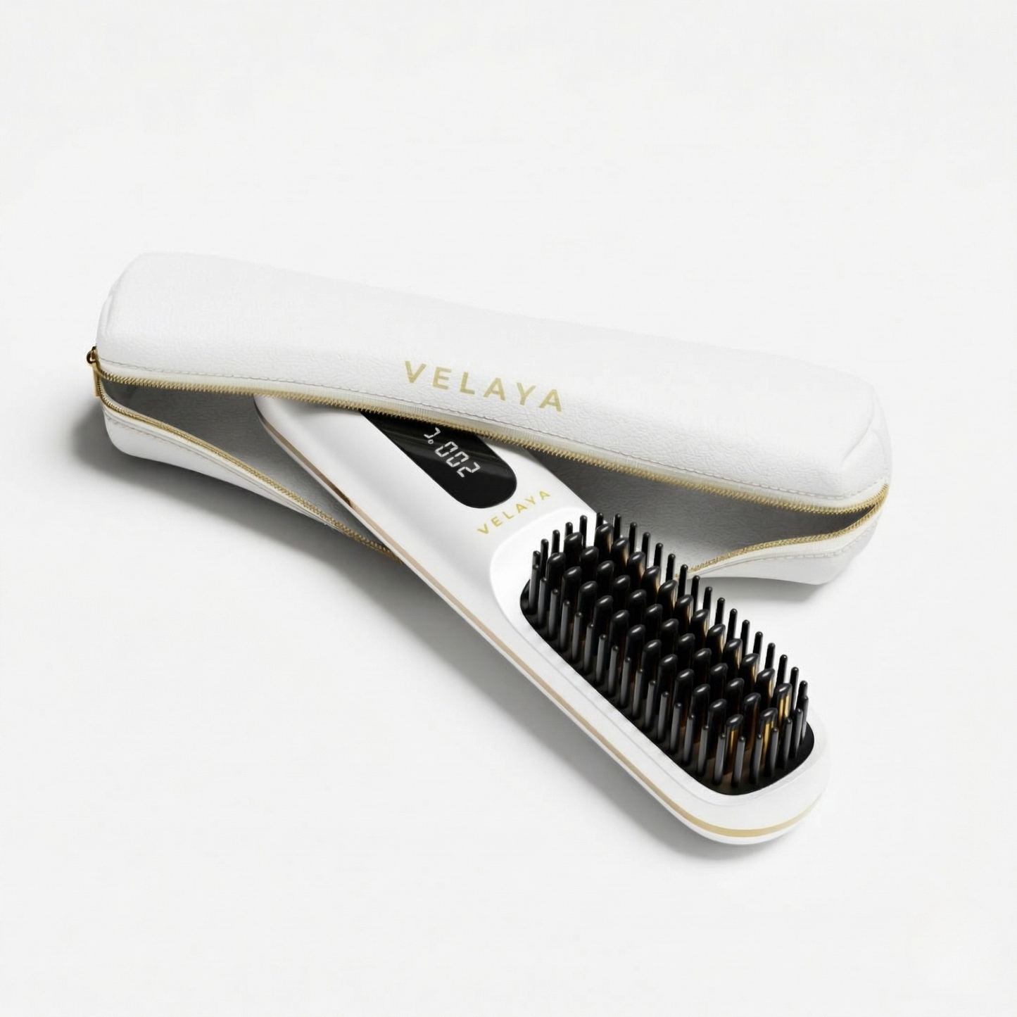 Witte Leren Etui voor GoBrush