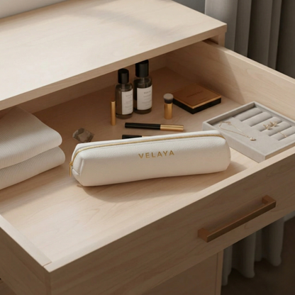 Witte Leren Etui voor GoBrush