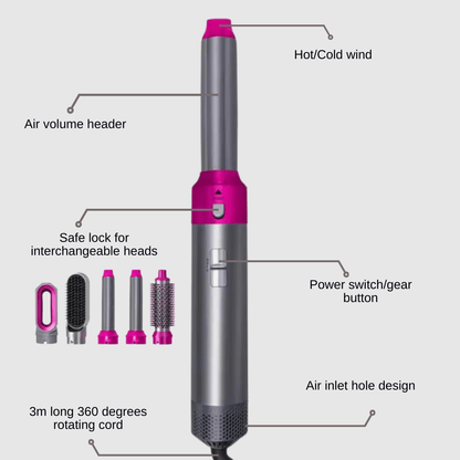 Velaya 5-in-1 Airstyler: Jouw Ultieme Haarstylingoplossing